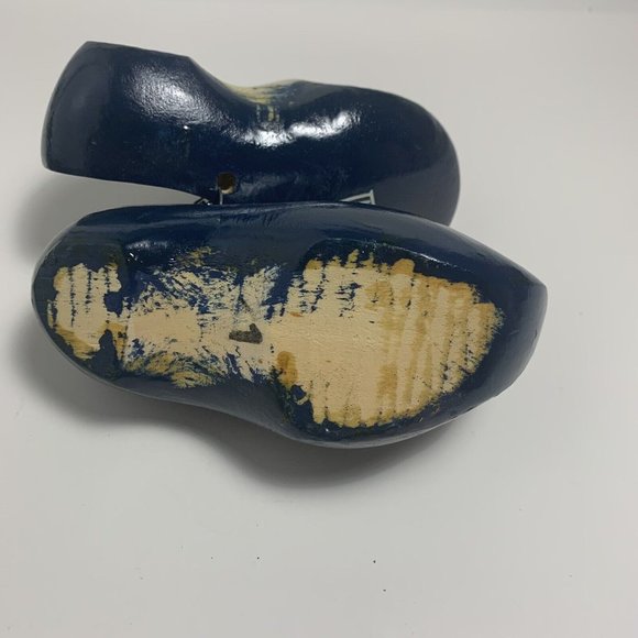 Skinwood Wooden Clogs Kids Size 5.5 Blue Made in Holland - Picture 3 of 10